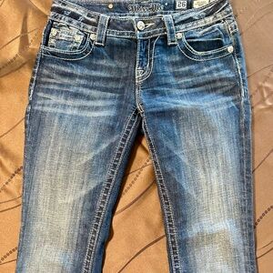 Miss Me Women's Dark Blue Relaxed Boot Jeans